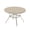 Sandstone, variant on Outdoor Round Patio Dining Table for 4-6, All Weather Metal Dining Table with Umbrella Hole for Deck Lawn Garden Backyard, Sandstone Color
