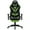 Green, variant on Hoffree Gaming Chair with Speakers Gamer Chair with Footrest and Massage Reclining Video Game Chair with Led Lights and Swivel Seat and Headrest and 2D Armrests for Adults