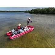 Sea Eagle FastCat12 Catamaran 2-4 Person Inflatable Boat-Rigid, High-Pressure, All-Drop Stitch, Easy Setup, Self-Bailing- Swivel Seat Canopy Package