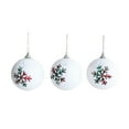 thumbnail image 2 of Taicans ‌3 Pack Christmas Tree Ornaments 3in Shatterproof Balls with Embroidered Red Deer & Stars,Gold Hanging Ropes for Xmas Home Party Decor, 2 of 6