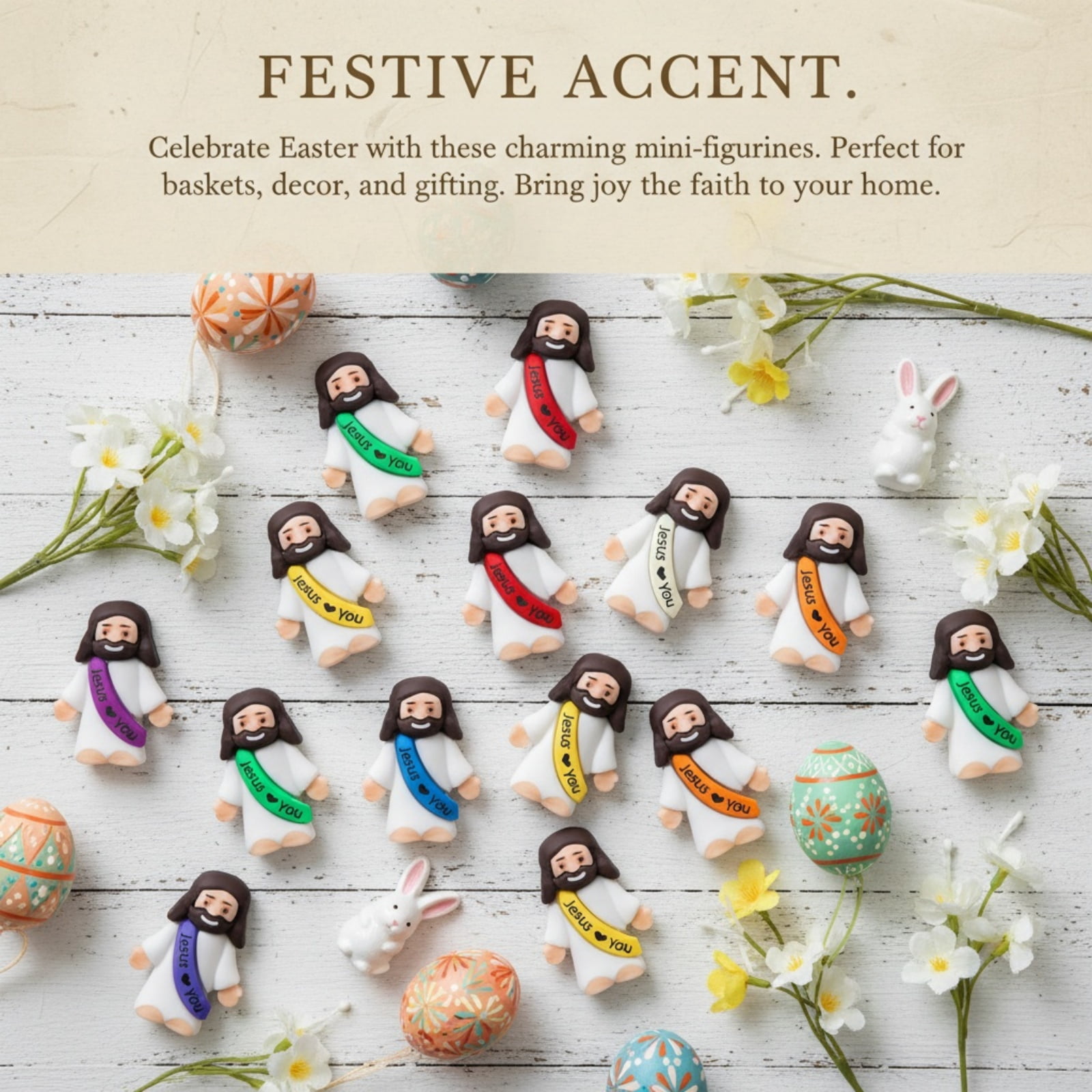 Little Jesus Figurines in Bulk, Pocket Jesus for Baptism Gifts Religious Gifts for Easter