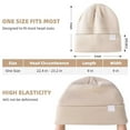 thumbnail image 4 of 3 Pack Satin Lined Winter Beanie Hats,Silk Lined Beanie Knit Soft Warm Cuffed Hat for Women Men Color 3, 4 of 6