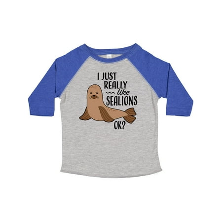 

Inktastic I Just Really Like Sea Lions Ok Gift Toddler Boy or Toddler Girl T-Shirt