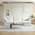 thumbnail image 4 of Magic Home Sectional Modular Sofa,Modern Linen Fabric Couch Free Combination Sofa for Living Room,3-Seat Sofa,White, 4 of 11