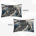 thumbnail image 2 of Lsque Astronaut Soccer Field Pattern Pillow Case – Soft & Cozy Throw Pillow Cover, Hypoallergenic Cushion Case for Sleeping Women with Envelope Closure-14"x20", 2 of 6