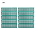 thumbnail image 1 of SHAR 10pcs 2x8cm Double Side Prototype PCB Tinned Breadboard Universal Board, 1 of 8