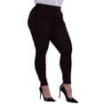 thumbnail image 4 of Plus Size Tummy Control Sculpting Treggings - Black  Red Plaid, 4 of 8