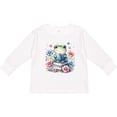 thumbnail image 3 of Inktastic Book Lover Reading Frog Librarian Girls Long Sleeve Toddler T-Shirt, 3 of 5