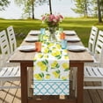 thumbnail image 4 of Table Runners 108 Inches Long Dress Scarves, Yellow Lemon Farmhouse Coffee/Dining/Kitchen Table Runner for Living Room, Farmhouse Summer Botanical Watercolor 13x108 Inch, 4 of 9