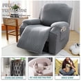 thumbnail image 4 of Recliner Stretch Sofa Slipcover Sofa Cover Light Grey 1 Piece Furniture Protector, 4 of 5