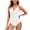 #0231-White, variant on Sokhug Women's White One Piece Swimsuit - Tummy Control V Neck Bathing Suit with Adjustable Straps