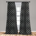 thumbnail image 5 of Ambesonne Damask Curtains, Classic Baroque Leaves, Pair of 28"x84", Dark Brown and Blue Grey, 5 of 5