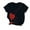 Black, variant on UAMVSH Womens Valentine Shirts Cute Heart Printed Tops Trendy Short Sleeves Round Neck Tops
