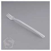 Visions 6 Clear Plastic Tasting Fork - 400/Box