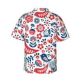 thumbnail image 3 of Easygdp Birds Flowers Men's Hawaiian Shirts Print Lapel Short Sleeve for Beach, vacation, party, casual occasions - Large, 3 of 9