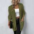 thumbnail image 3 of Aayomet Cardigan for Women 2023 Womens Cardigan Color Block Striped Draped Kimono Cardigans Long Sleeve Open Front Casual Knit Sweaters Coat Outwear,Army Green S-XXL, 3 of 5