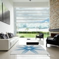 thumbnail image 7 of Ahgly Company Machine Washable Indoor Square Transitional Water Blue Area Rugs, 7' Square, 7 of 7