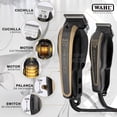 thumbnail image 3 of Combo Profesional Barber Combo Wahl + Afeitadora Vanish Wahl Negro/dorado, 3 of 10