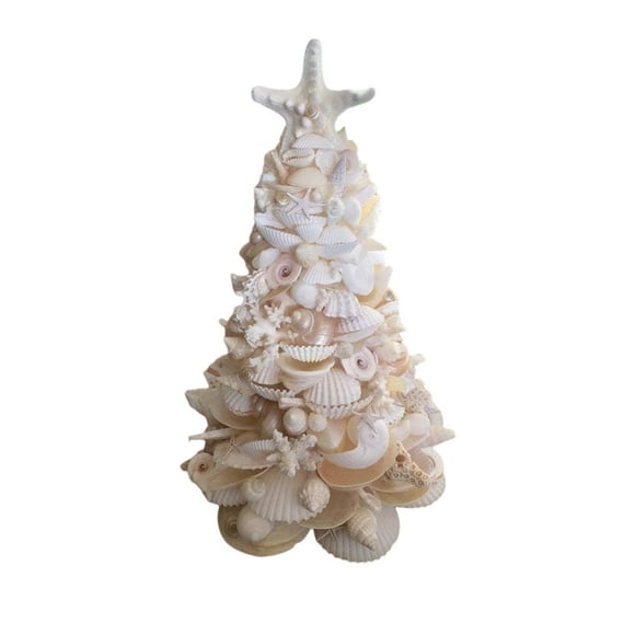Árbol de Navidad de conchas, decoración para árboles de Navidad, suministros para fiestas, árboles de Navidad de resina marina