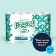 Presto! FlexaSize Paper Towels, Huge Roll, 12 Count = 38 Regular Rolls