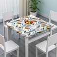 thumbnail image 3 of Colorful Boho Style Square Table Cover 36x36 Inch, Stretch Elastic Hem Fits Most Card Tables, Wrinkle Resistant Fabric for Kitchen Use, 3 of 6