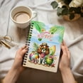 thumbnail image 3 of Cavalier King Charles Spaniel Hello Summer with Sunglasses and Surfboard Tropical Vibes Spiral Bound Journal Dog Lover Gifts 5x7in Spiral Notebook - 00007, 3 of 5