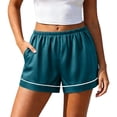 thumbnail image 5 of yillto Womens Satin Shorts Casual Summer Elastic Waist Lounge Silky Shorts Comfy Shorts with Pockets, 5 of 5