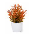 thumbnail image 2 of KGJQ Simulated Small Potted Plant, Maintenance-Free, Realistic Autumn Leaves Mini Fake Plant, for Bookshelf Desktop Decor, 2 of 8