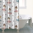 thumbnail image 4 of Ballet Princess Pattern Shower Curtain 36"x72" ,Bathroom Decorative Shower Curtains Set with 12 Hooks,Modern Waterproof Washable Shower Curtain, 4 of 6