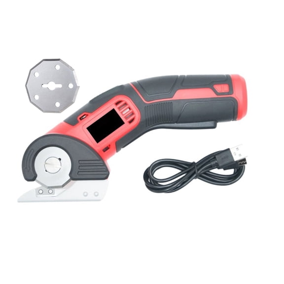 Cordless Electric Scissors, 4V 240RPM Rechargeable Cardboard Cutter, Shears Cut with a Replacement Blade for Fabric etc