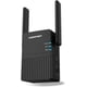 thumbnail image 1 of Extensor WiFi AC1200, hasta 1200 Mbps, amplificador de señal inalámbrico de banda dual de 2,4 + 5 Ghz y repetidor de conexión a Internet WiFi, cobertura total, diseño enchufable (negro), 1 of 8