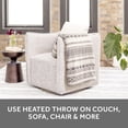thumbnail image 4 of Sunbeam Heated Electric Throw Blanket, Microplush, Boho, 50" x 60", 4 of 8