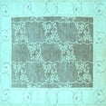 thumbnail image 1 of Ahgly Company Indoor Square Abstract Light Blue Contemporary Area Rugs, 7' Square, 1 of 4