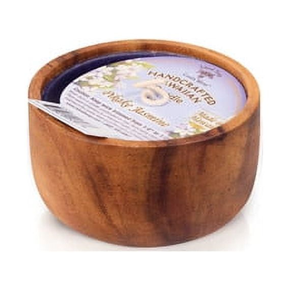 Island Soap Pikake Jasmine - Monkeypod Wood Bowl Candle