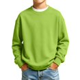 thumbnail image 3 of YOUYEDIAN Boys Oversized Sweatshirts Kids Fashion Long Sleeve Crewneck Fleece Pullover Tops, 3 of 5