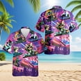 thumbnail image 2 of Netecom DJ Cat Cool Neon Hawaiian Shirt for Men, Funny Style, Button Down Summer Beach Short Sleeve, S-5XL, 2 of 6