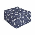 thumbnail image 1 of Bird Rectangle Pouf, Repetitive Pattern of Cartoon Aquatic White Herons in Different Poses, Under Desk Foot Stool for Living Room Office Ottoman with Cover, 25", Dark Lavender Dust White, by Ambesonne, 1 of 4