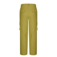 thumbnail image 7 of Mens Work Dress Pants Slim Fit Stretch Golf Cargo Pants Quick Dry Casual Comfy Trousers with Pockets Fall Winter (XL, Yellow), 7 of 7