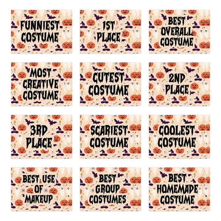 Koyal Wholesale Kids Halloween Gift Card Holder Sleeves for Party Costume Contest Spooktacular Pack-12