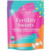 Fertility Sweets: Organic Strawberry Pomegranate Fertility Supplements For Women, Prenatal Vitamins, Folate, Vitamin B6 + Zinc Drop, Hormone Balance For Women, Women-Owned, 30 Har