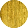 thumbnail image 1 of Ahgly Company Indoor Round Oriental Yellow Modern Area Rugs, 5' Round, 1 of 4