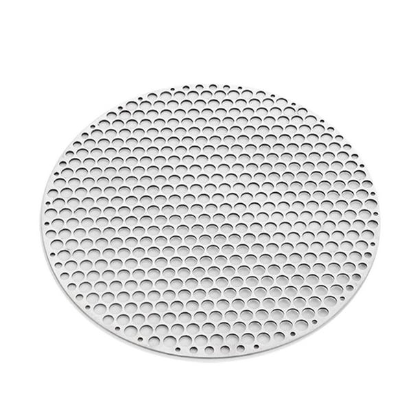 Estera redonda de BBQ Eigraketly de acero inoxidable para parrilla 22cm