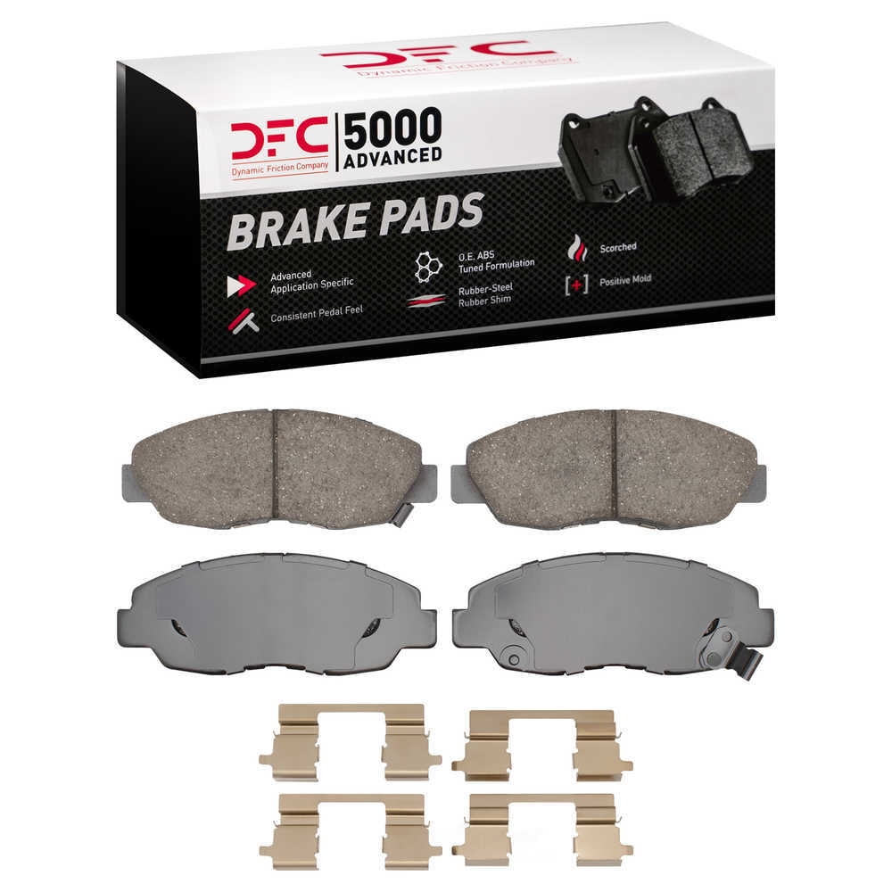 Dynamic Friction Company 1551-0465-01 DFC 5000 Advanced Brake Pads - Ceramic and Hardware Kit - OE