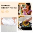 thumbnail image 6 of Sunflower Kitchen Towel Dish Cloths Set of 3, Microfiber Soft Kitchen Hand Towels, Retro Country Garden Floral Blue Wildflower Absorbent Quick Drying Dishcloths 18 x 28 Inches, 6 of 8