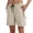 Khaki, variant on IWRICH Women's Hiking Cargo Shorts Quick Dry Lightweight Summer Shorts for Women Athletic Golf Zipper Pockets Navy XL