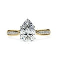 thumbnail image 2 of AFFY Solitaire Engagement Ring for Women Center 8X6MM Pear and Round Lab Created Moissanite Rings Jewelry Gift for Her In 14K Solid Yellow Gold Size 7, 2 of 6