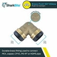 thumbnail image 2 of Sharkbite 2 in. Push-to-Connect 90-Degree Elbow Fitting in Brass - UXL0254, 2 of 5