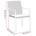 thumbnail image 5 of vidaXL Patio Dining Set Table and Chair with Cushions Poly Rattan and Steel, 5 of 10