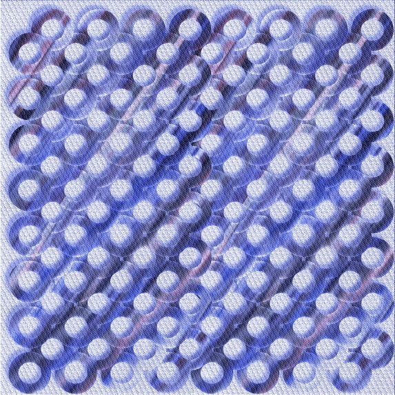 Ahgly Company Machine Washable Indoor Square Transitional Royal Blue Area Rugs, 5' Square