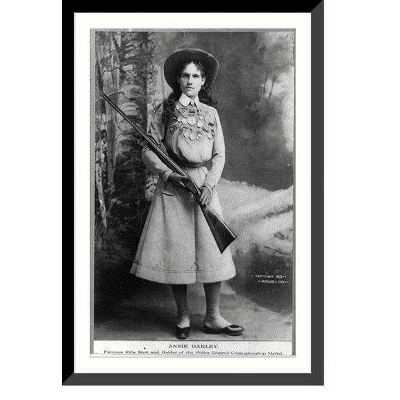 Historic Framed Print, Annie Oakley, 17-7/8" x 21-7/8"